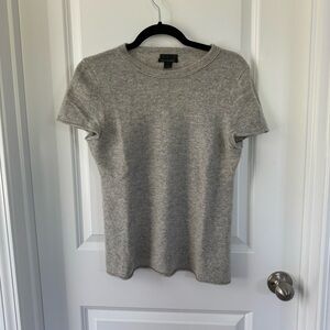 J. Crew Heather Gray Short-Sleeve Crew Neck Sweater